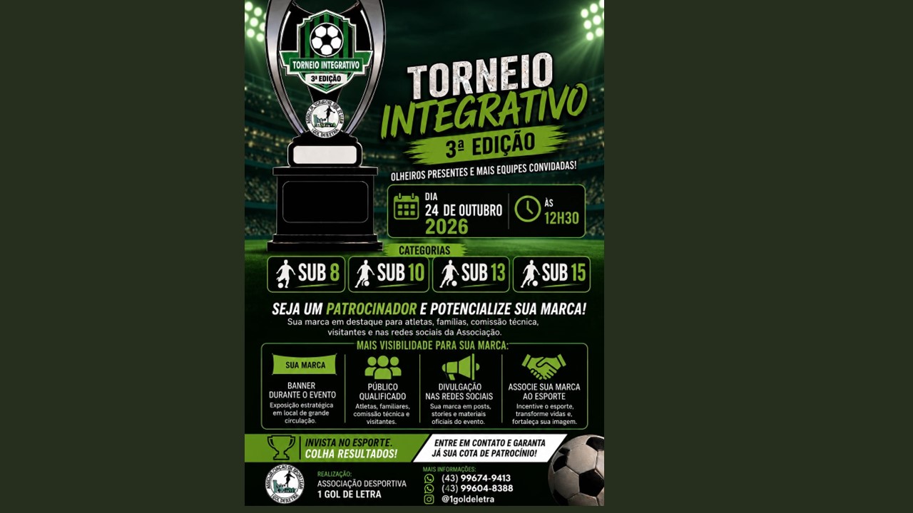 3ª EDIÇÃO DO TORNEIO INTERATIVO MOVIMENTA O FUTEBOL DE BASE EM APUCARANA
